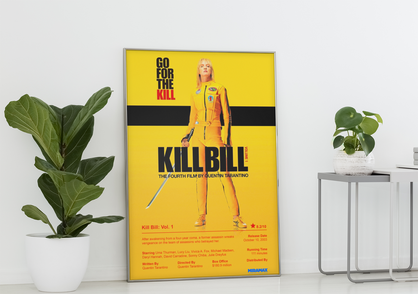 Kill Bill Movie Poster - Uma Thurman 2003 Martial Arts Film Poster Print