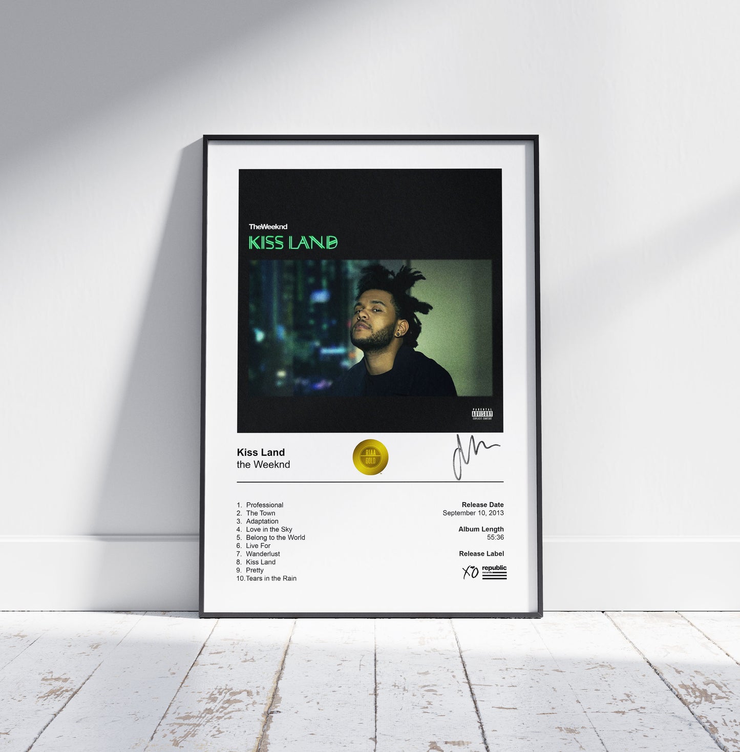 the Weeknd Poster - Kiss Land Album Cover Poster Print