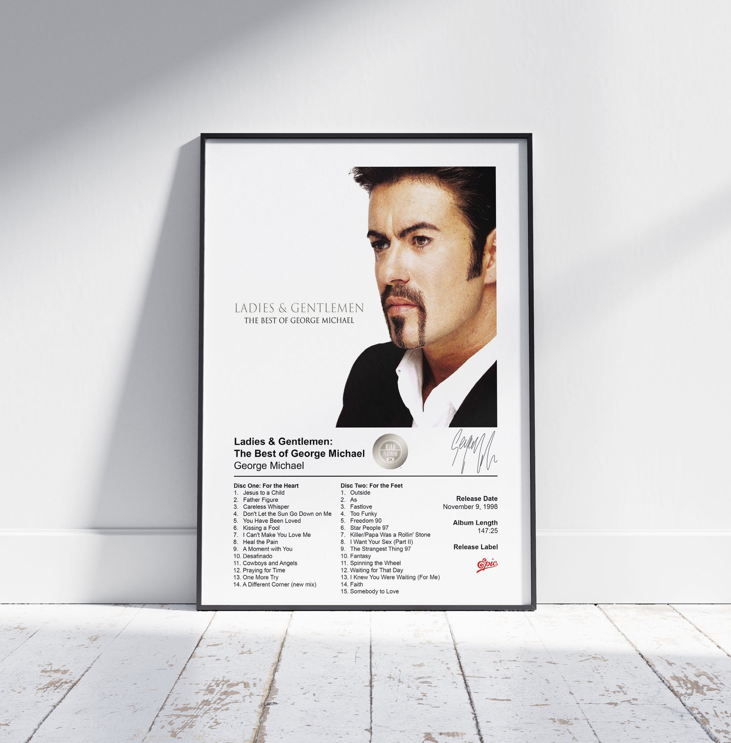 George Michael Poster - Ladies & Gentlemen: The Best of George Michael Album Cover Poster Print