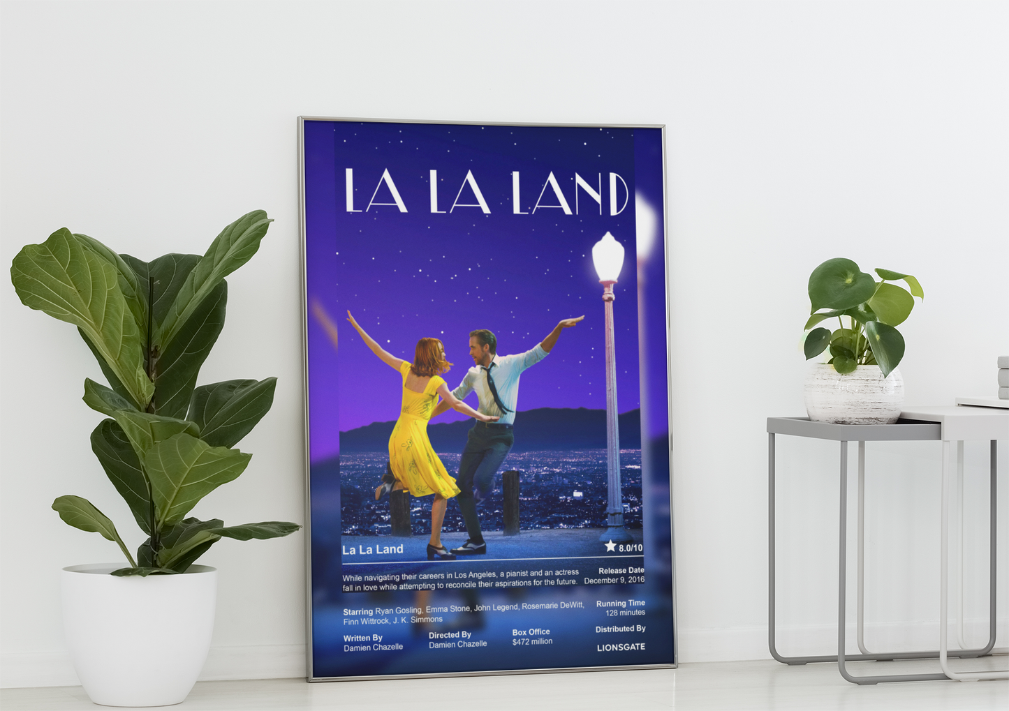 La La Land Movie Poster - Ryan Gosling Emma Stone 2016 Musical Romance Film Poster Print