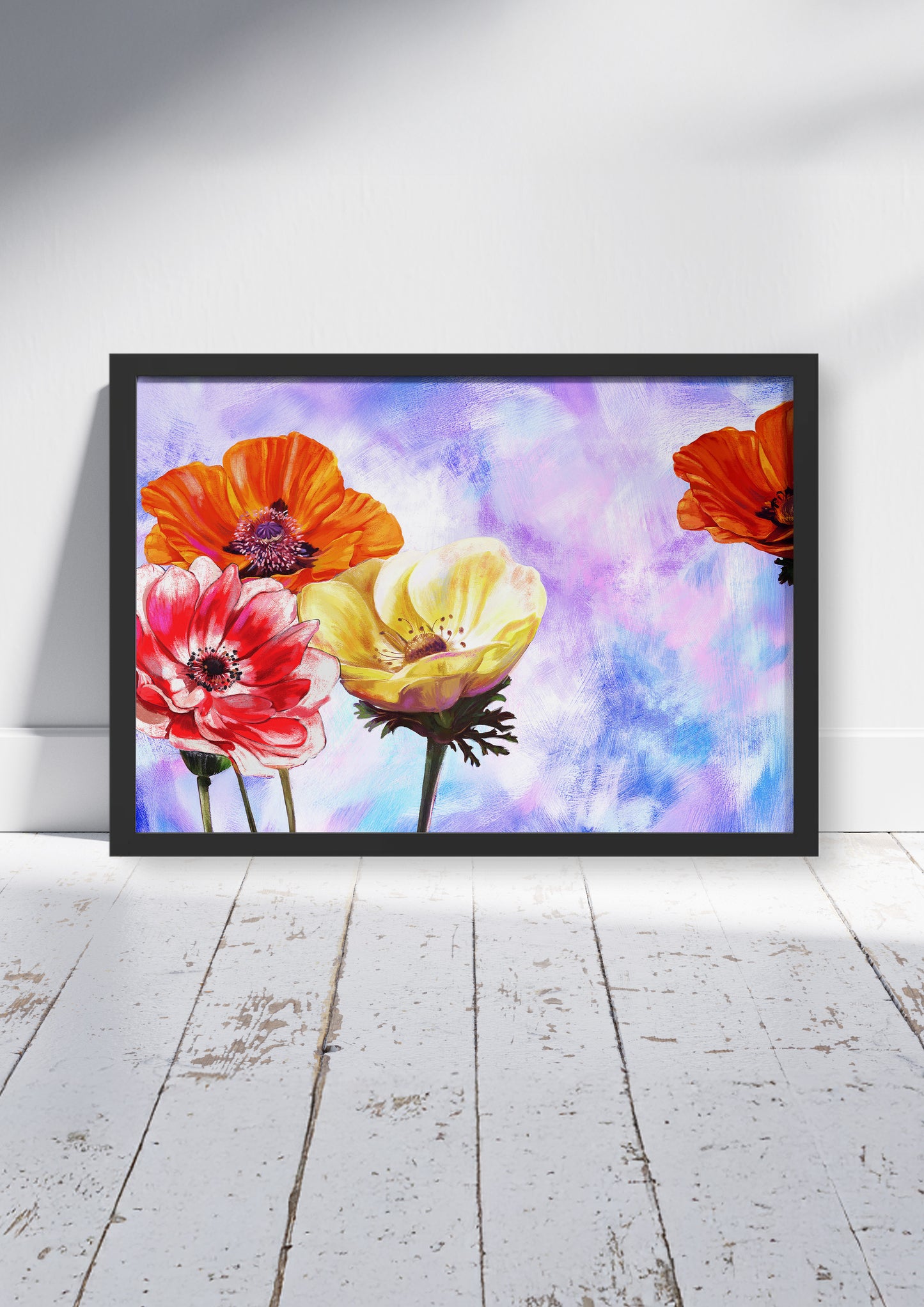 Lavender Glow  – Flower Poster Print, Vibrant Floral Botanical Wall Art, Available Framed