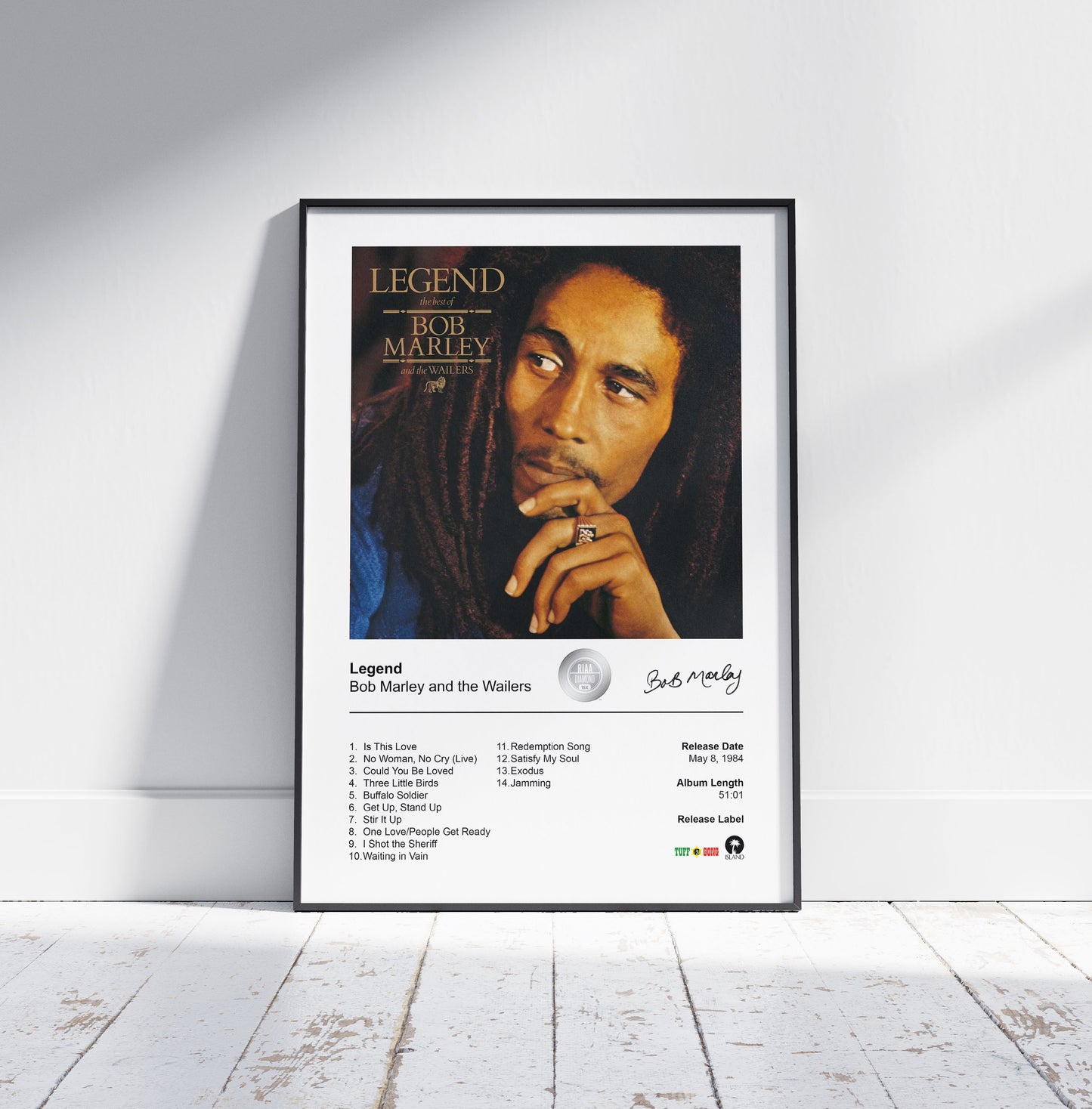 Bob Marley and the Wailers Poster - Legend Album Cover Poster Print