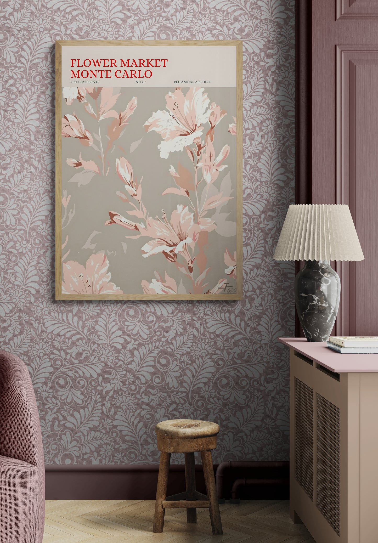 Flower Market Monte Carlo Poster Print