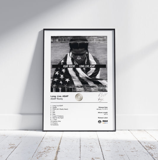 ASAP Rocky Poster - Long. Live. ASAP Album Cover Poster Print