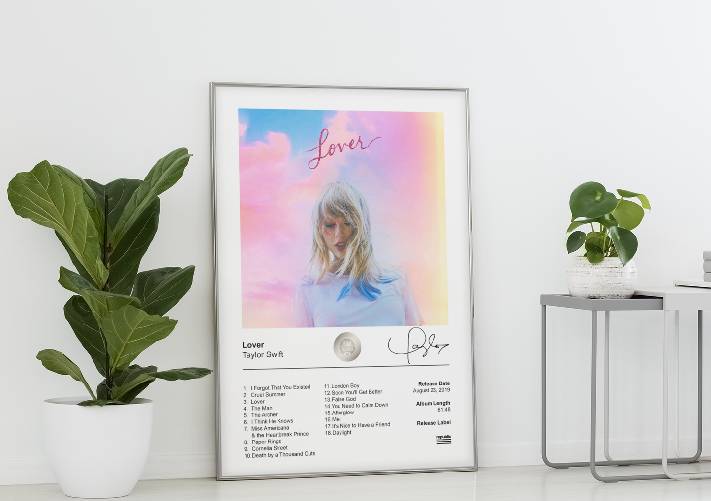 Taylor Swift Poster - Lover Album Cover Poster Print