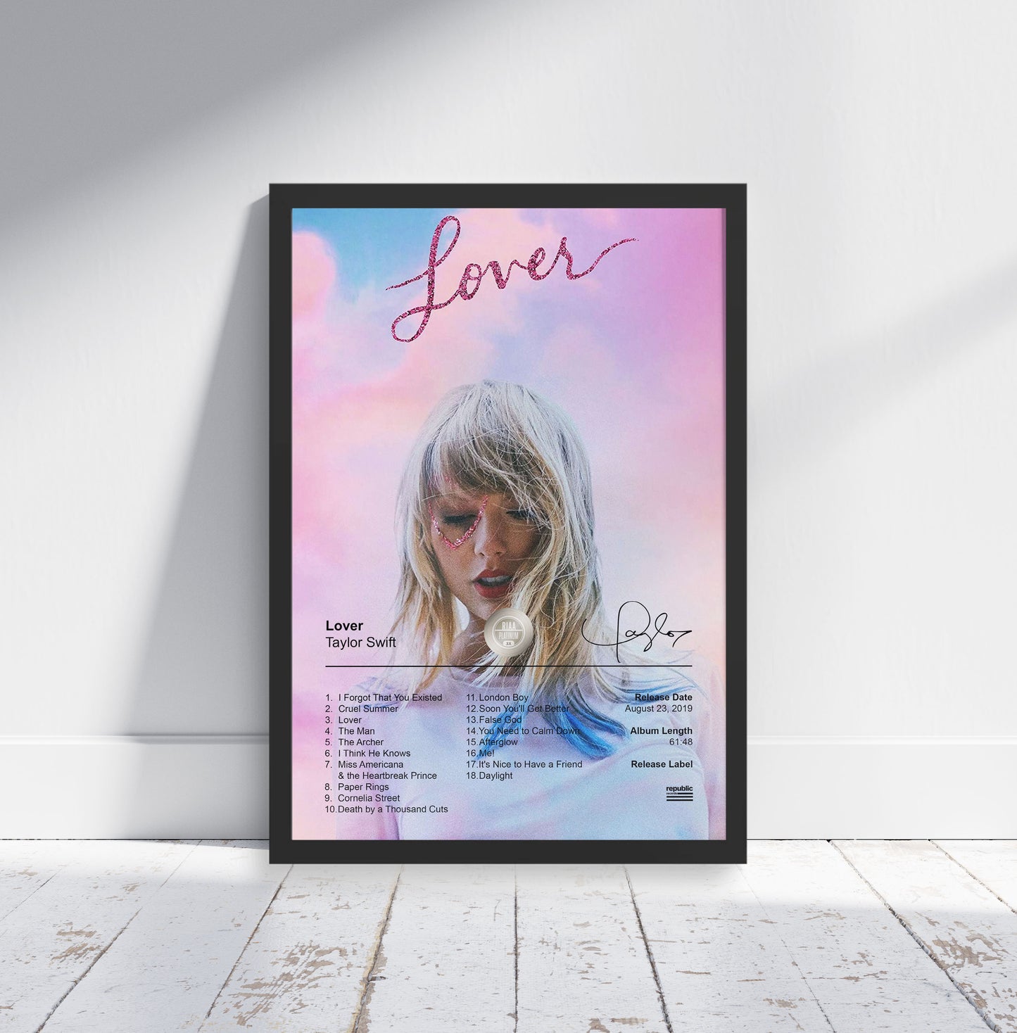 Taylor Swift Poster - Lover Album Cover Poster Print - STUDIO EDITION