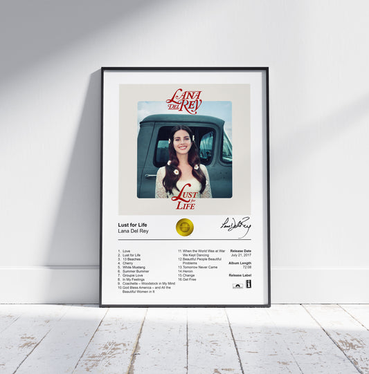 Lana Del Rey Poster - Lust for Life Album Cover Poster Print