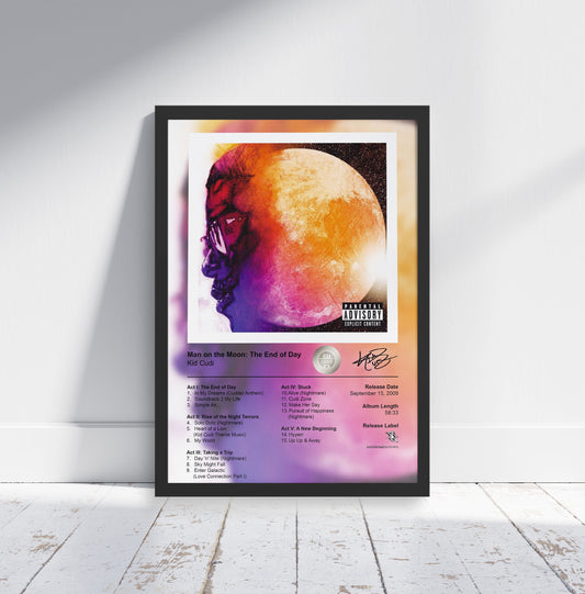 Kid Cudi Poster - Man on the Moon: The End of Day Album Cover Poster Print - STUDIO EDITION