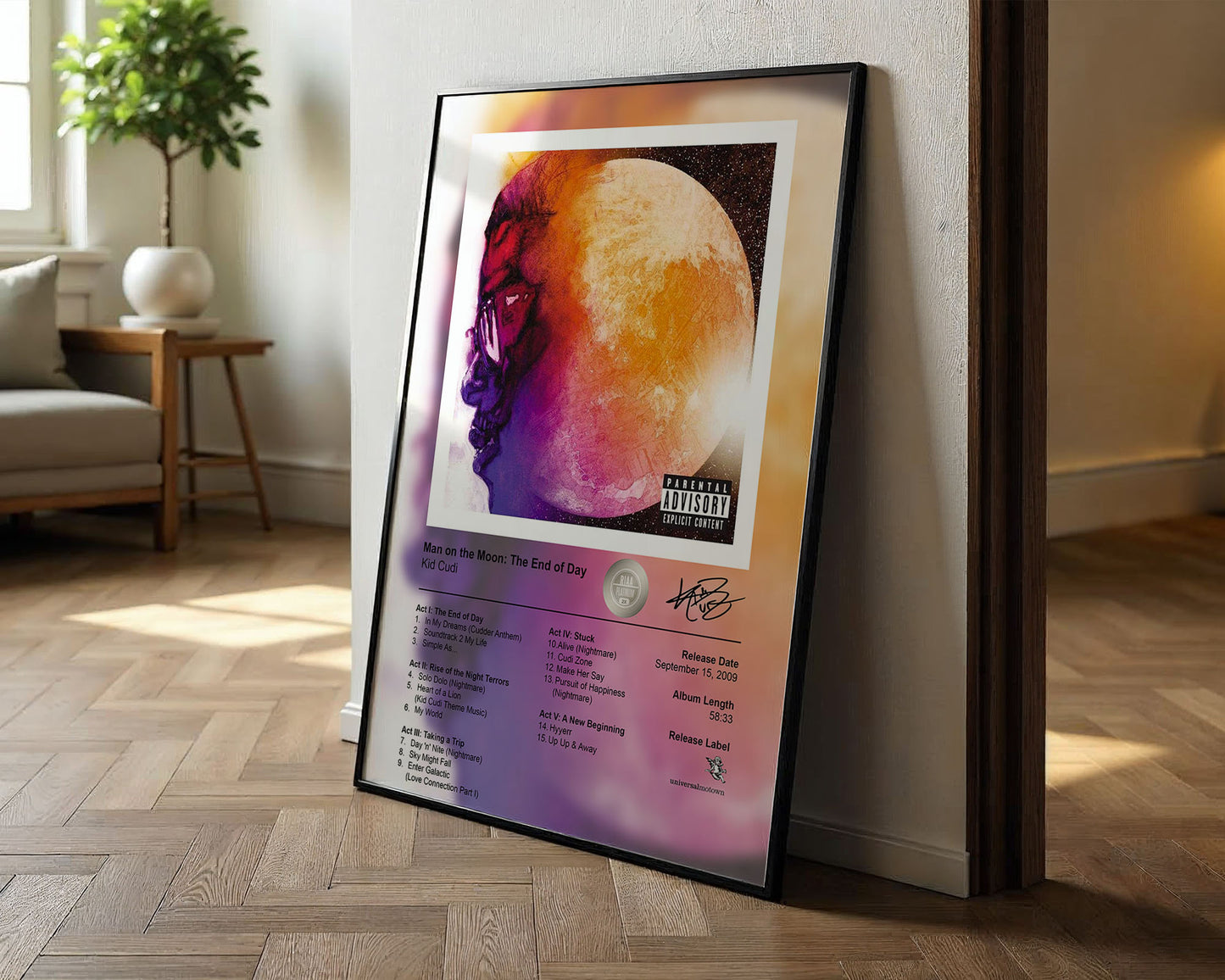 Kid Cudi Poster - Man on the Moon: The End of Day Album Cover Poster Print - STUDIO EDITION