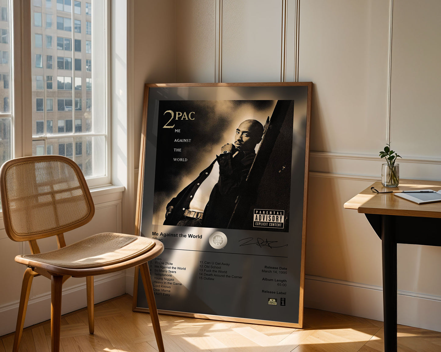 2Pac Poster - Me Against the World Album Cover Poster Print - STUDIO EDITION