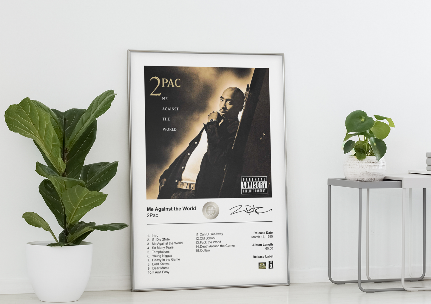 2Pac Poster - Me Against the World Album Cover Poster Print