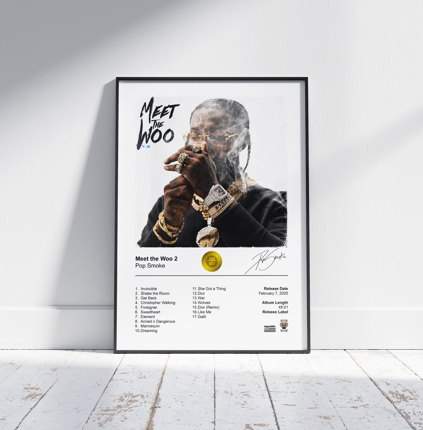 Pop Smoke Poster - Meet the Woo 2 Album Cover Poster Print