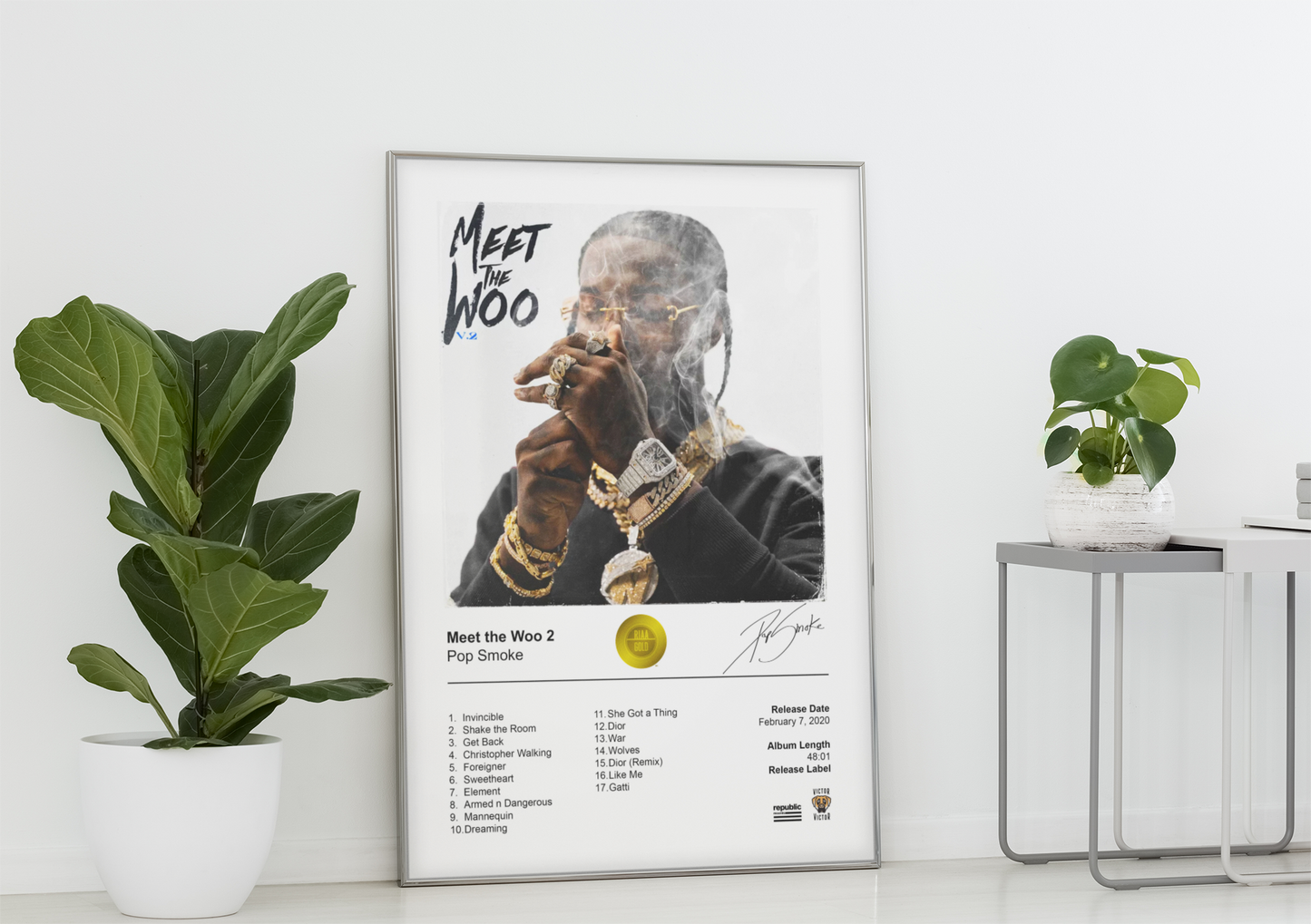 Pop Smoke Poster - Meet the Woo 2 Album Cover Poster Print