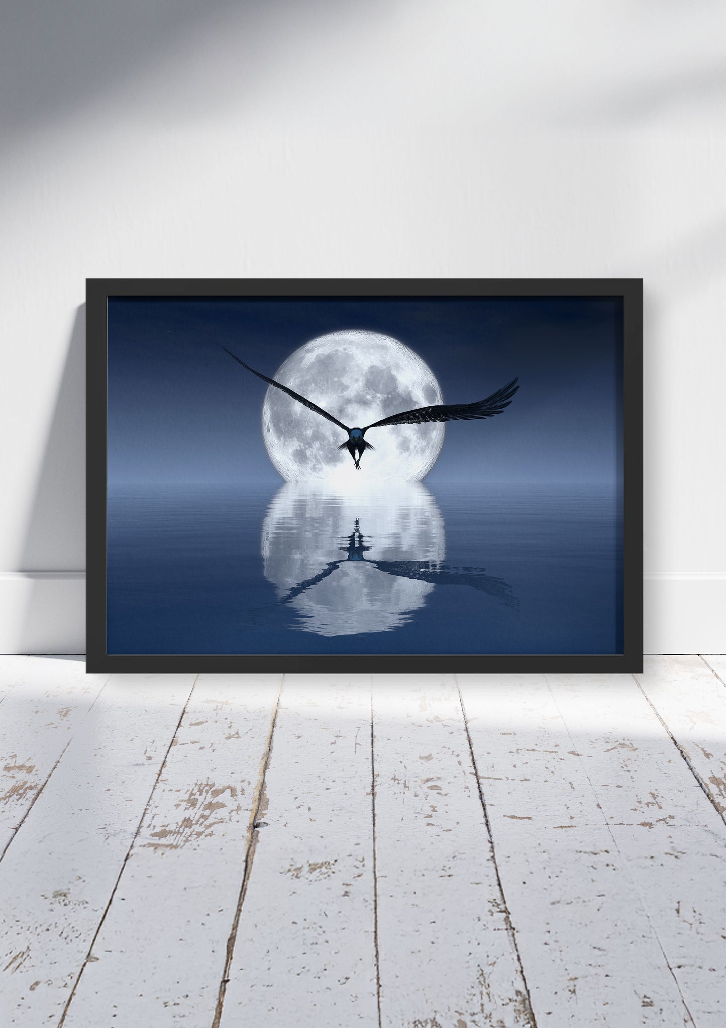 Midnight Soar  – Bird Wall Art Poster Print, Bold Nature Design, Available Framed