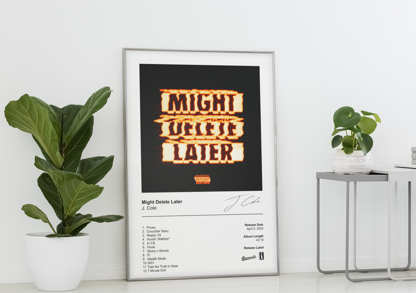 J. Cole Poster - Might Delete Later Album Cover Poster Print