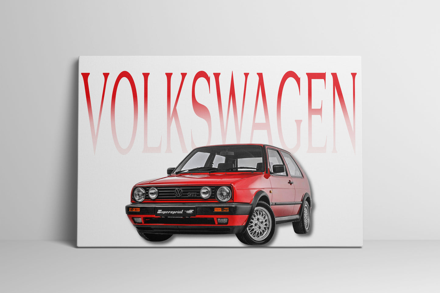 Volkswagen Golf Mk2 GTI Wrapped Canvas