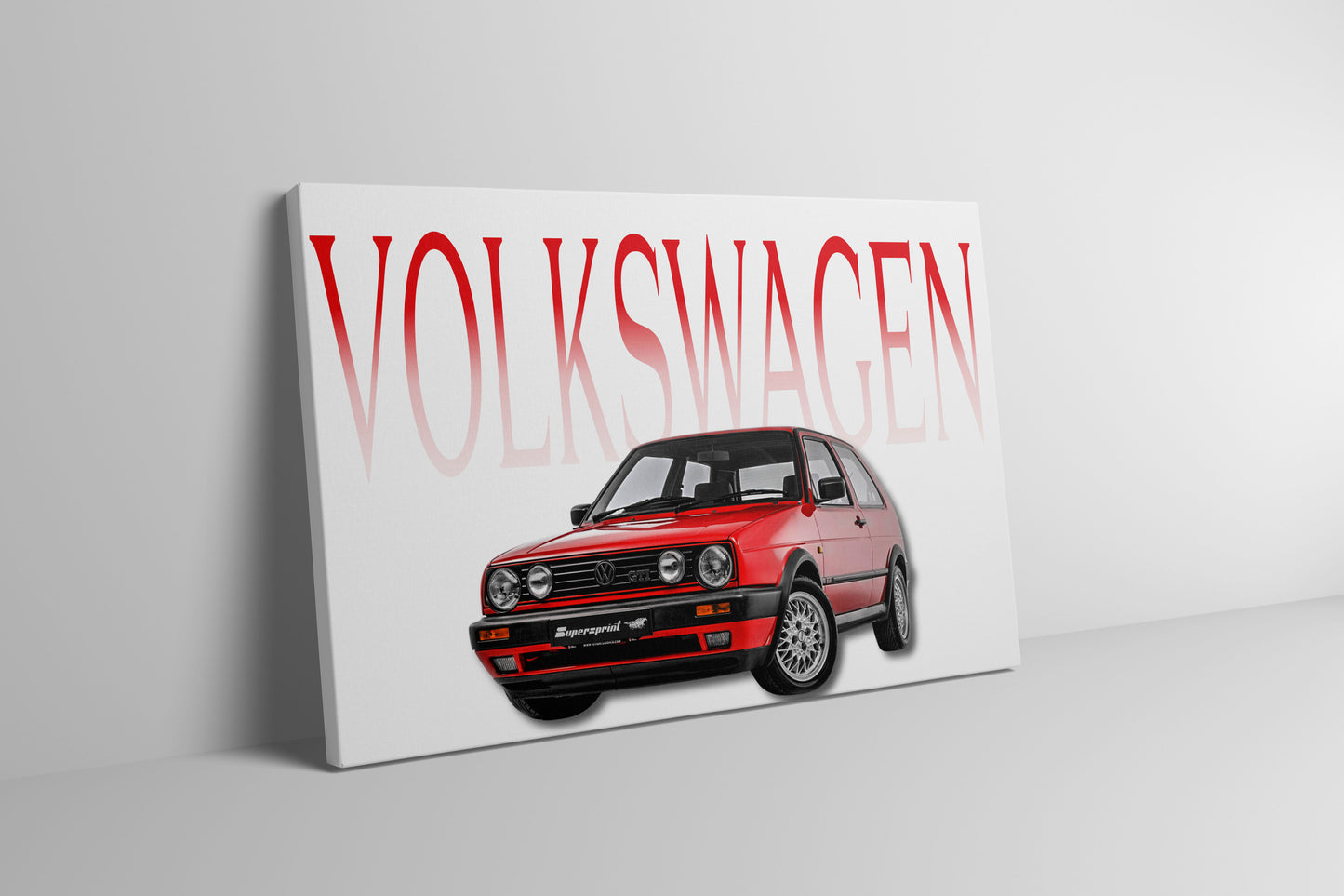 Volkswagen Golf Mk2 GTI Wrapped Canvas