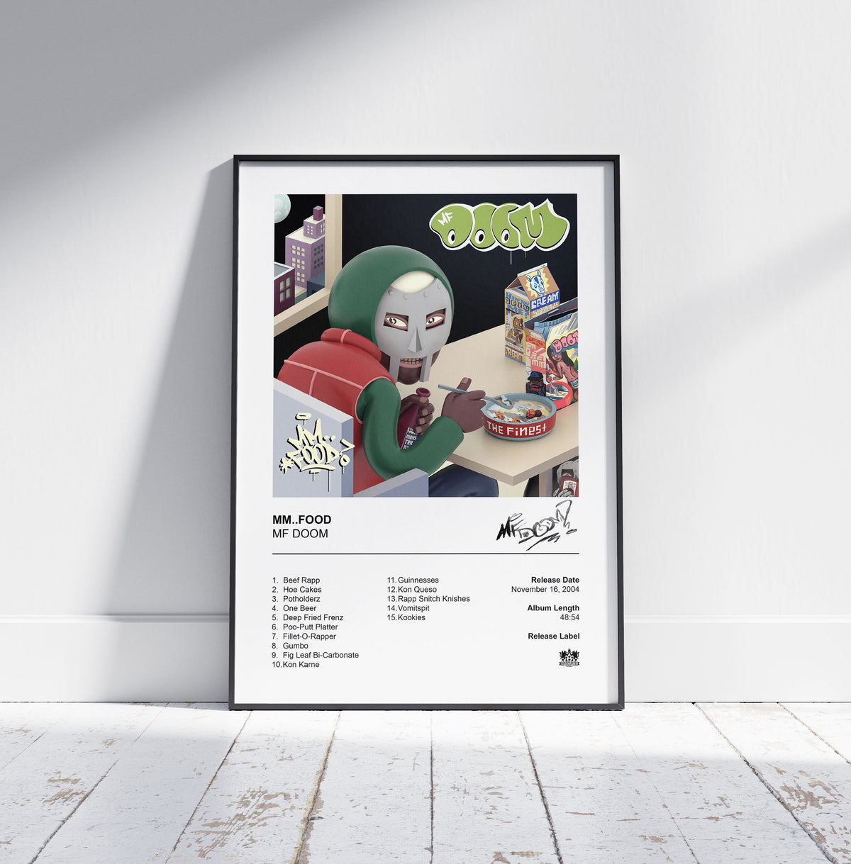 MF DOOM Poster - MM..FOOD Album Cover Poster Print Hip Hop Wall 