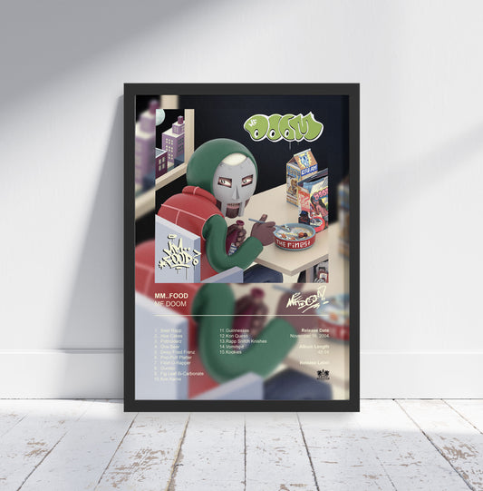 MF DOOM Poster - MM..FOOD Album Cover Poster Print - STUDIO EDITION