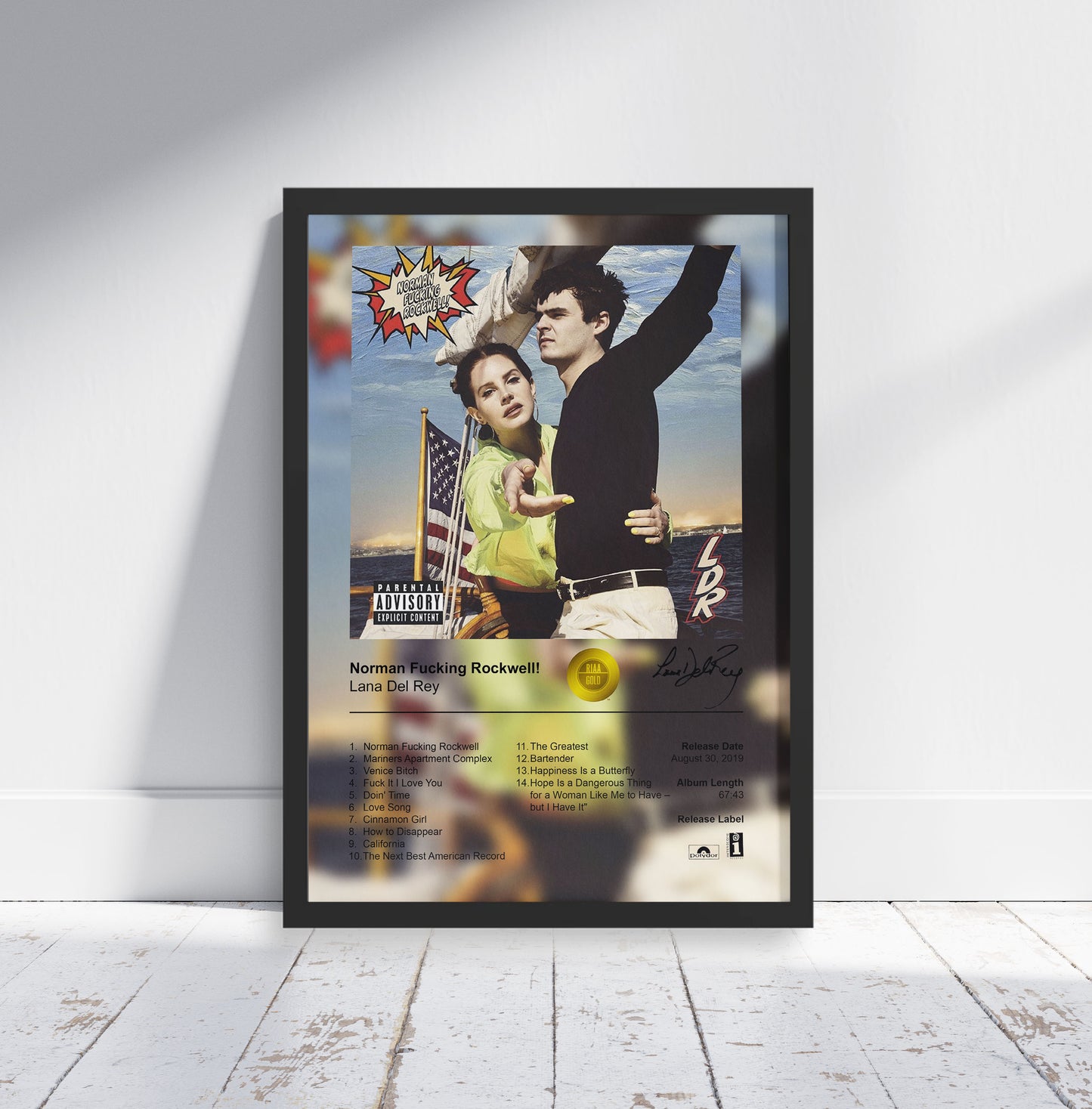 Lana Del Rey Poster - Norman Fucking Rockwell Album Cover Poster Print - STUDIO EDITION