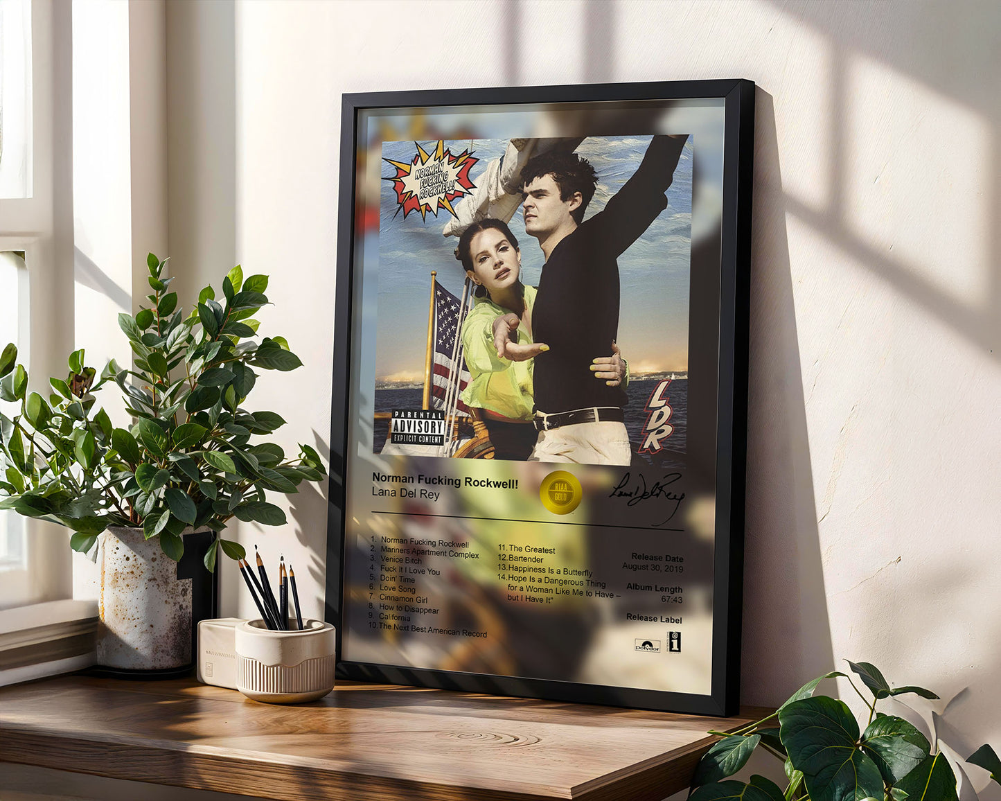 Lana Del Rey Poster - Norman Fucking Rockwell Album Cover Poster Print - STUDIO EDITION
