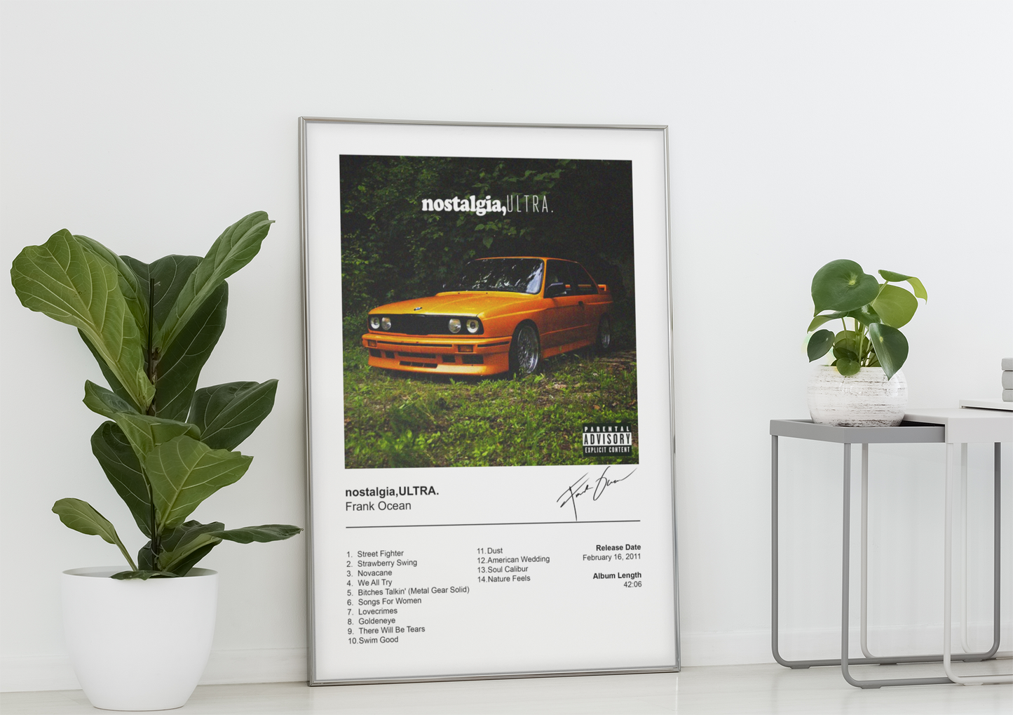 Frank Ocean Poster - nostalgia,ULTRA. Album Cover Poster Print