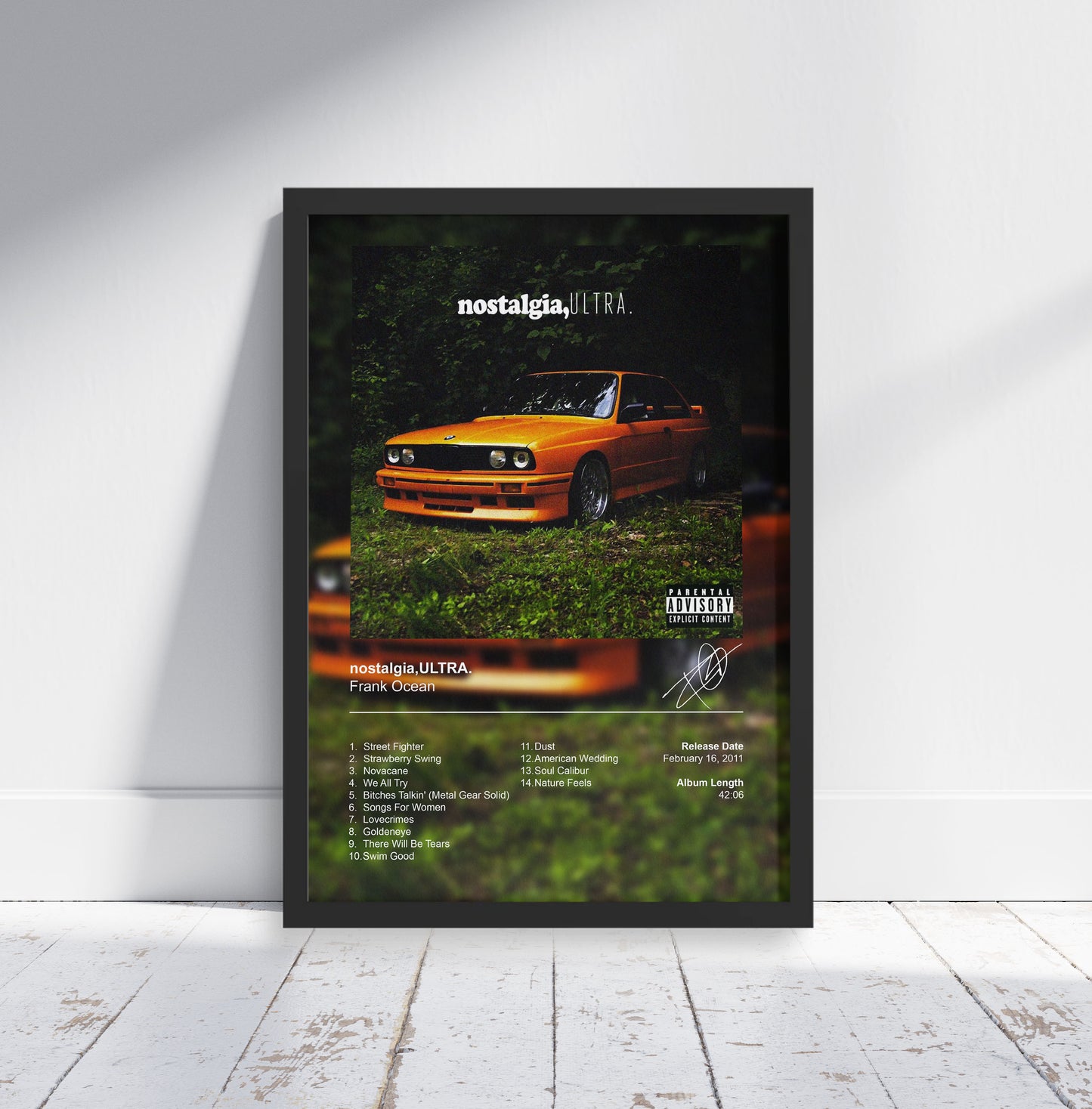 Frank Ocean Poster - nostalgia,ULTRA. Album Cover Poster Print - STUDIO EDITION