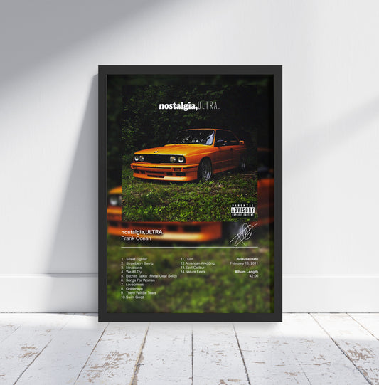Frank Ocean Poster - nostalgia,ULTRA. Album Cover Poster Print - STUDIO EDITION