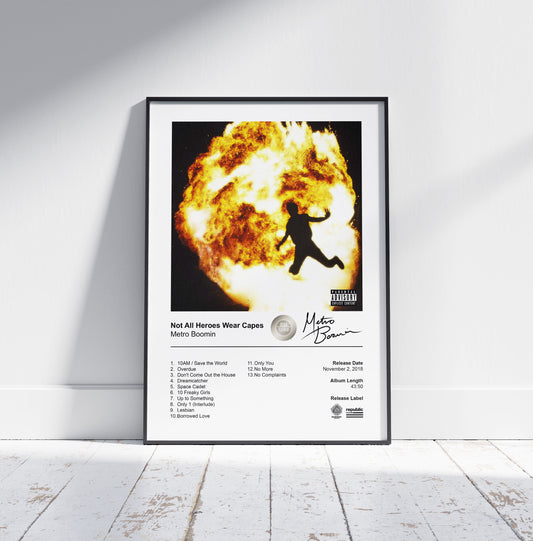 Metro Boomin Poster - Not All Heroes Wear Capes Album Cover Poster Print