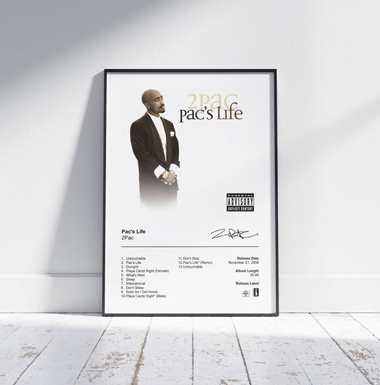 2Pac Poster - Pac's Life Album Cover Poster Print