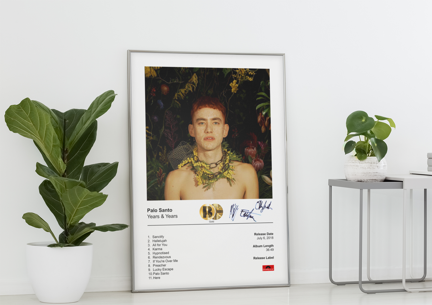 Years & Years Poster - Palo Santo Album Cover Poster Print