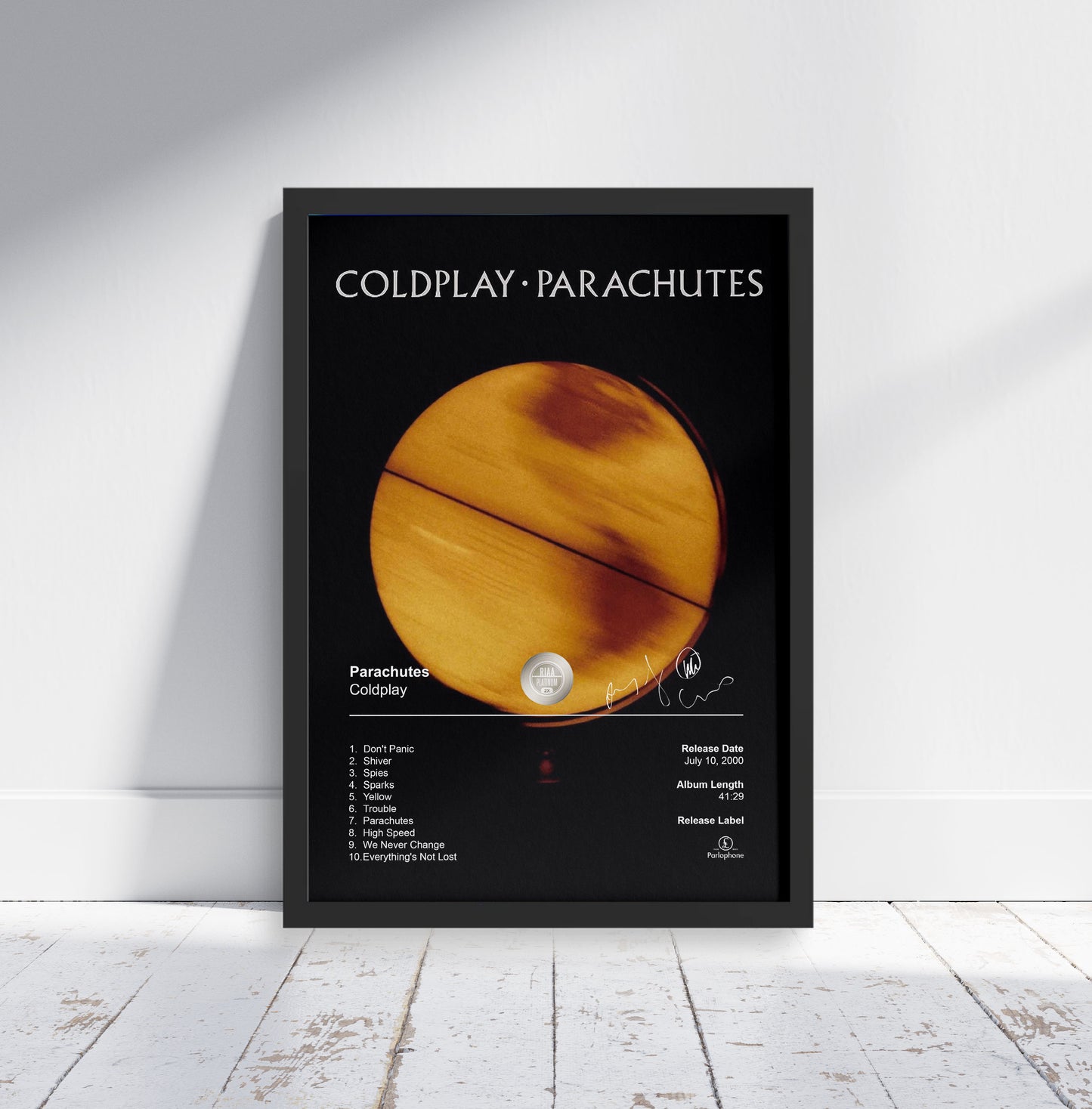 Coldplay Poster - Parachutes Album Cover Poster Print - STUDIO EDITION
