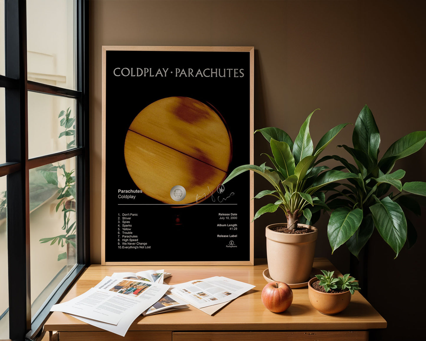 Coldplay Poster - Parachutes Album Cover Poster Print - STUDIO EDITION