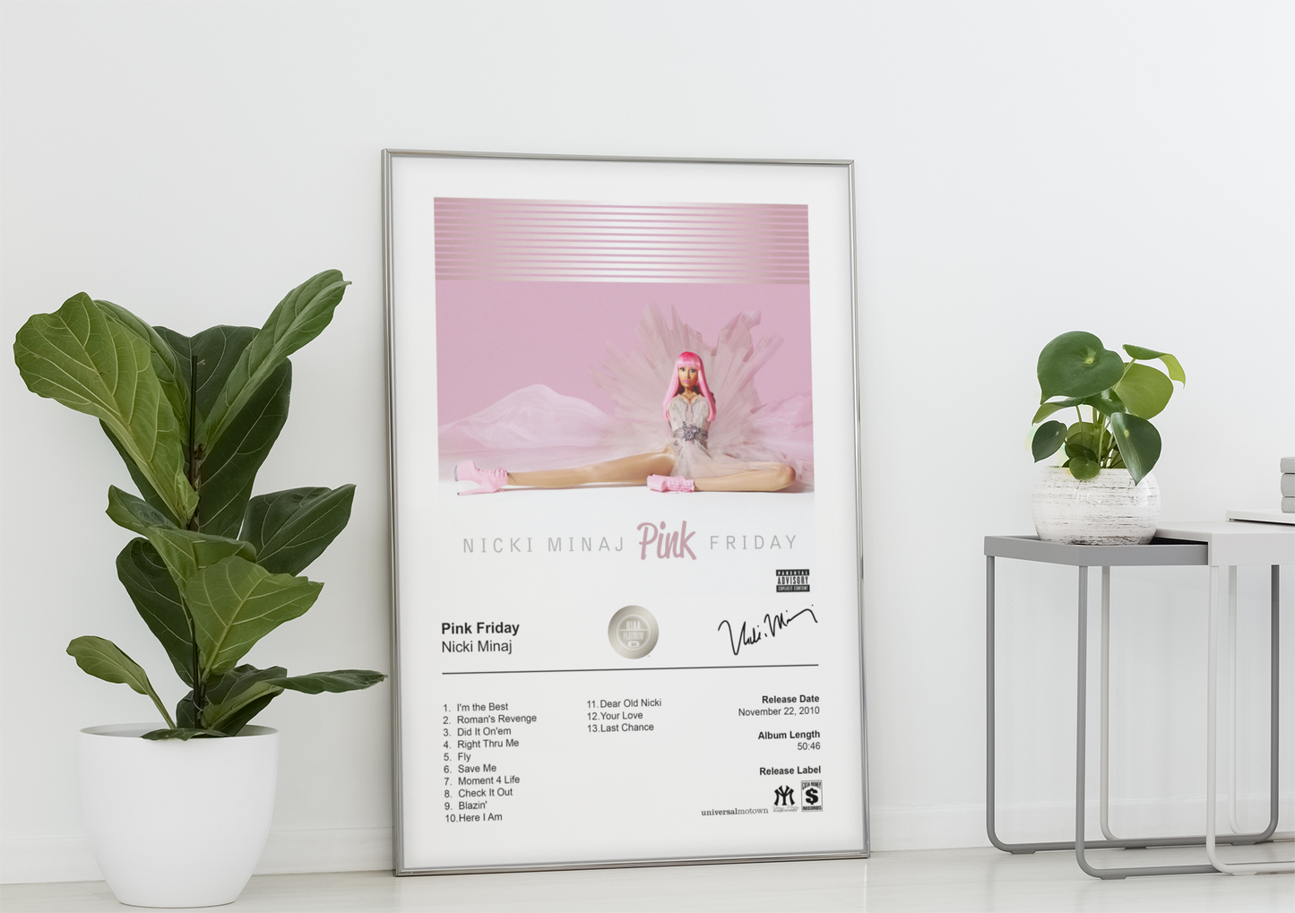 Nicki Minaj Poster - Pink Friday Album Cover Poster Print