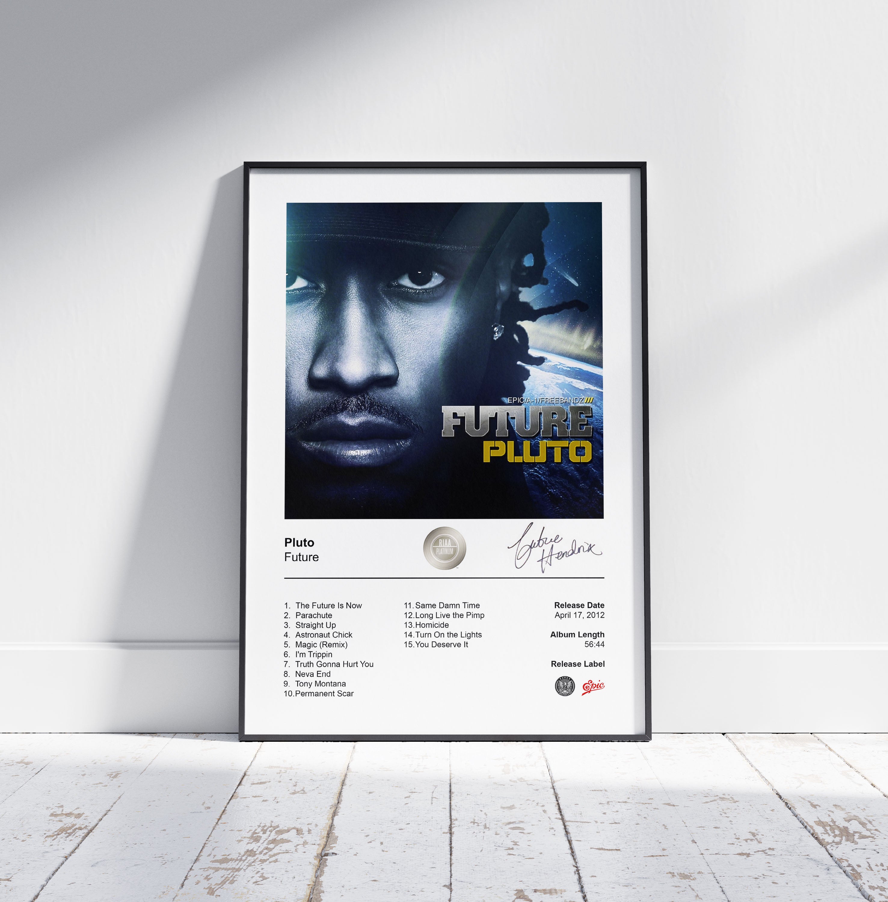 Future Poster - Pluto Album Cover Poster Print Hip Hop Wall Decor – Ink ...