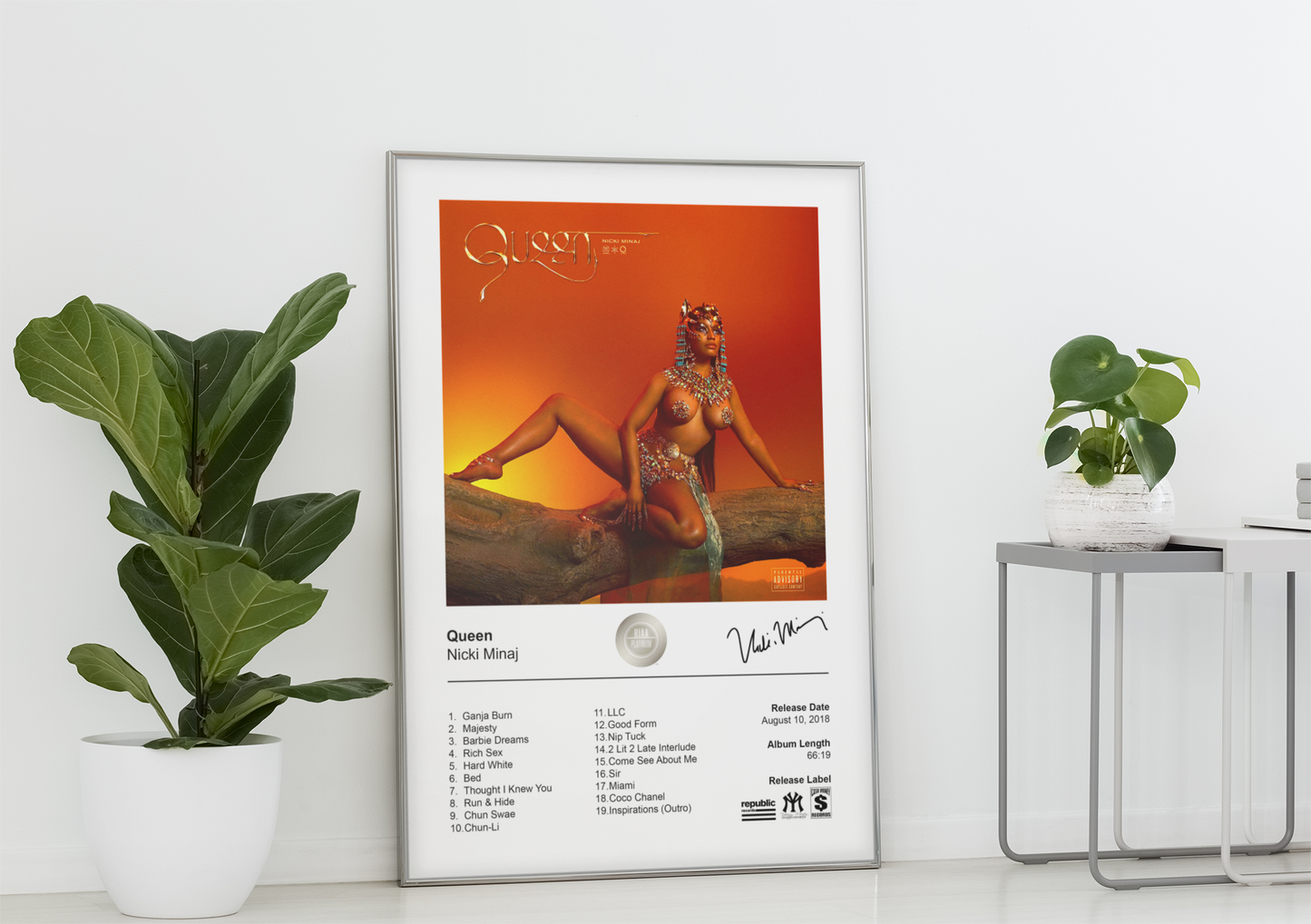 Nicki Minaj Poster - Queen Album Cover Poster Print