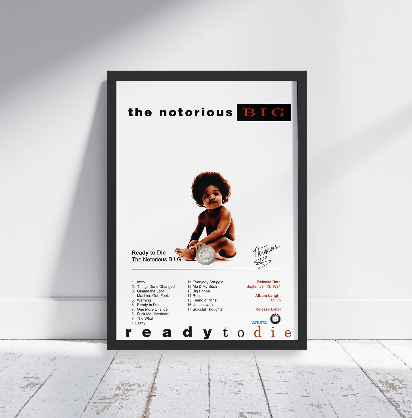 The Notorious B.I.G. Poster - Ready to Die Album Cover Poster Print - STUDIO EDITION