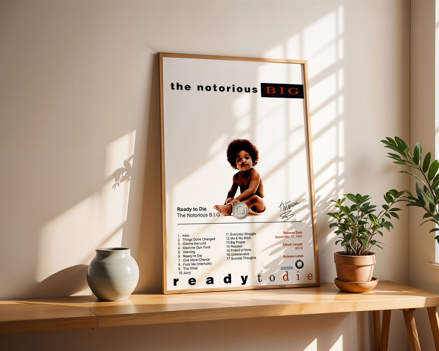 The Notorious B.I.G. Poster - Ready to Die Album Cover Poster Print - STUDIO EDITION