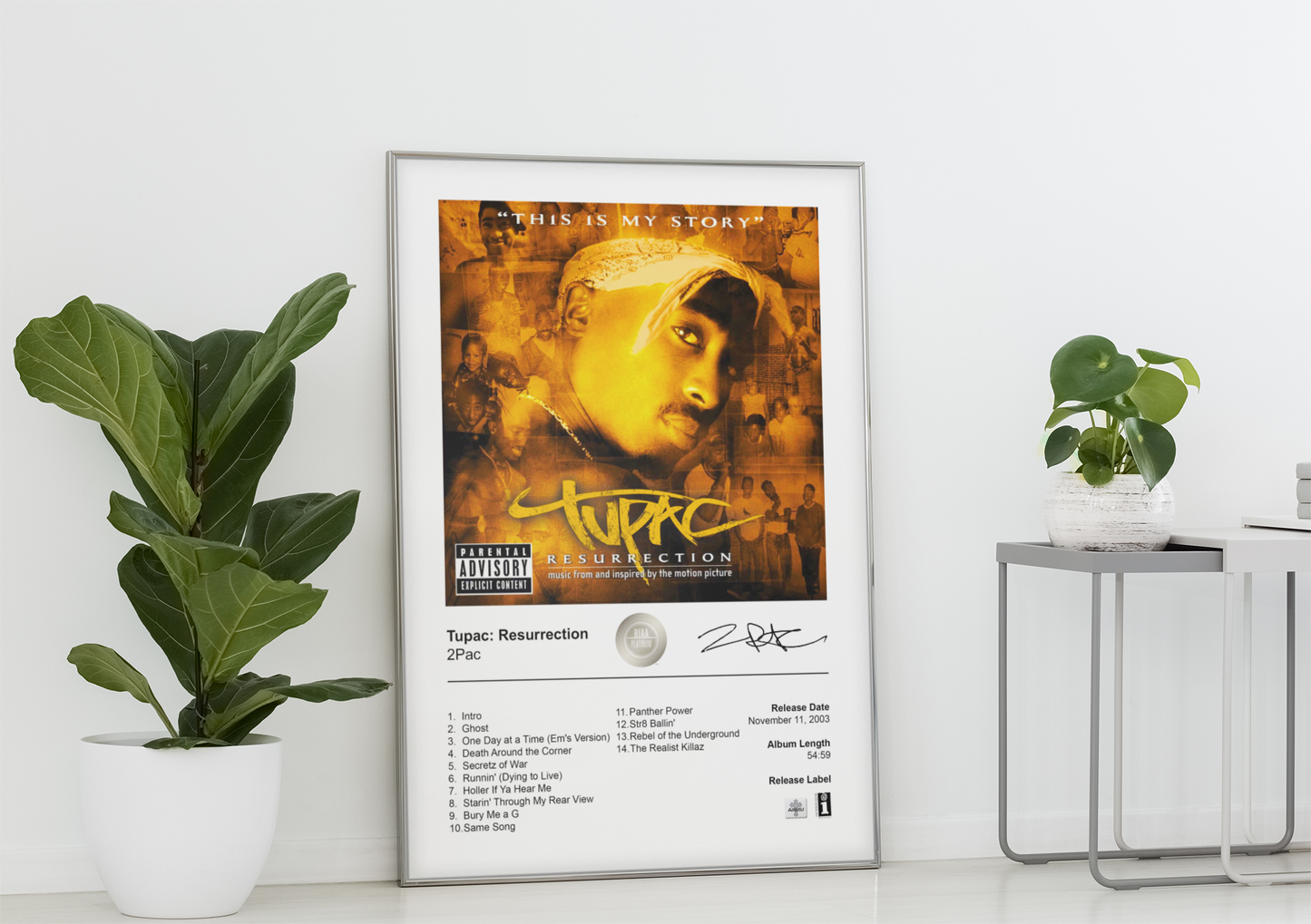2Pac Poster - Tupac: Resurrection Album Cover Poster Print – Ink and ...