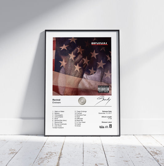 Eminem Poster - Revival Album Cover Poster Print