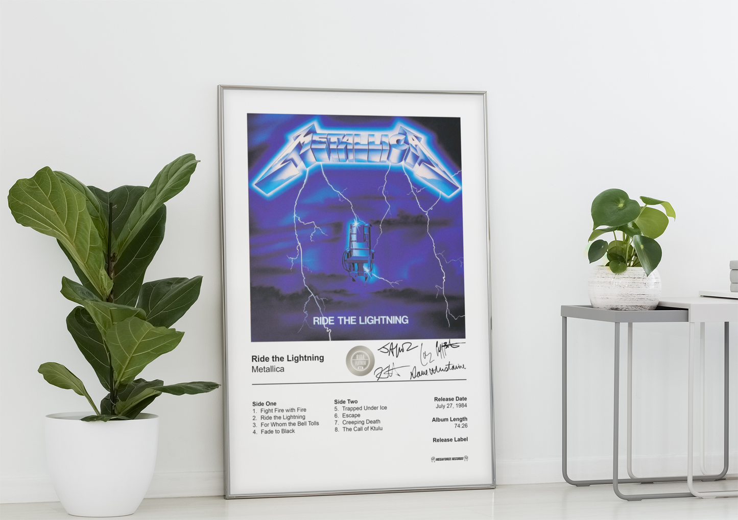 Metallica Poster - Ride the Lightning Album Cover Poster Print