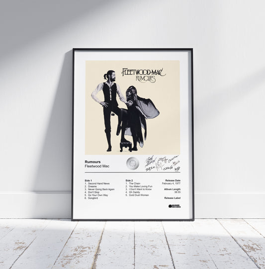 Fleetwood Mac Poster - Rumours Album Cover Poster Print