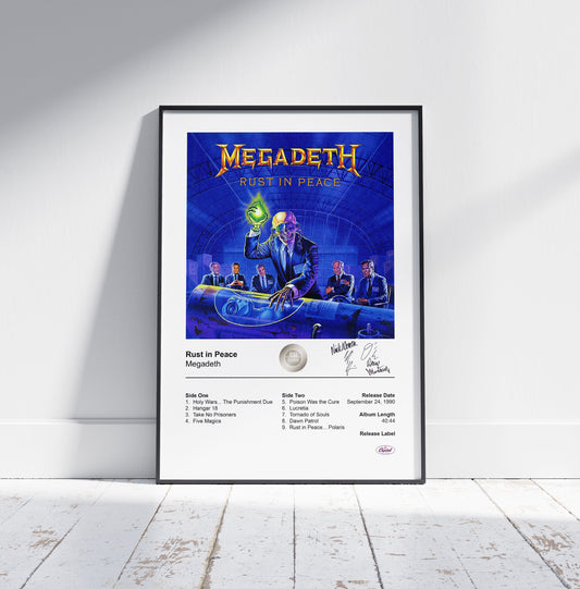 Megadeth Poster - Rust in Peace Album Cover Poster Print