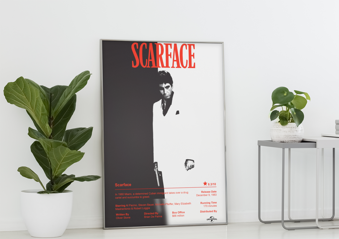 Scarface Movie Poster - Al Pacino 1983 Epic Crime Drama Film Poster Print