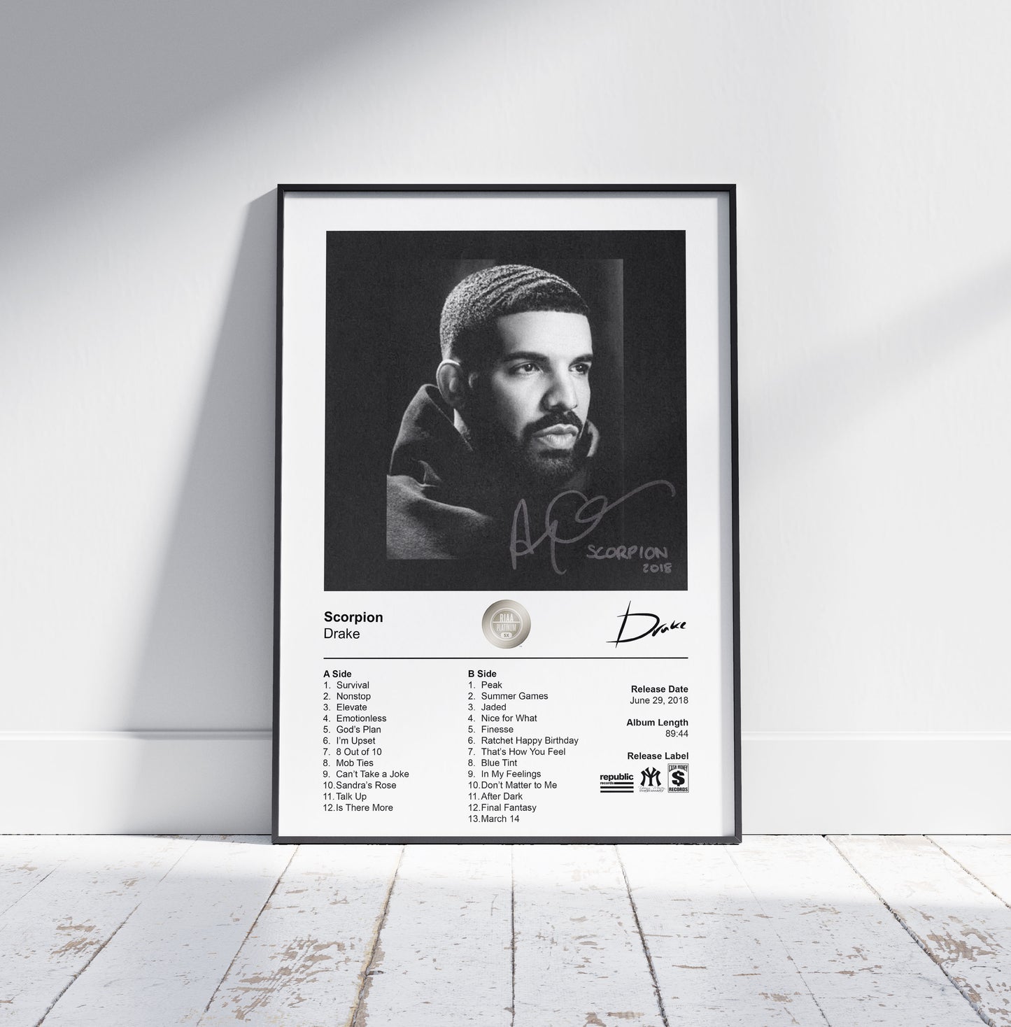 Drake Poster - Scorpion Album Cover Poster Print