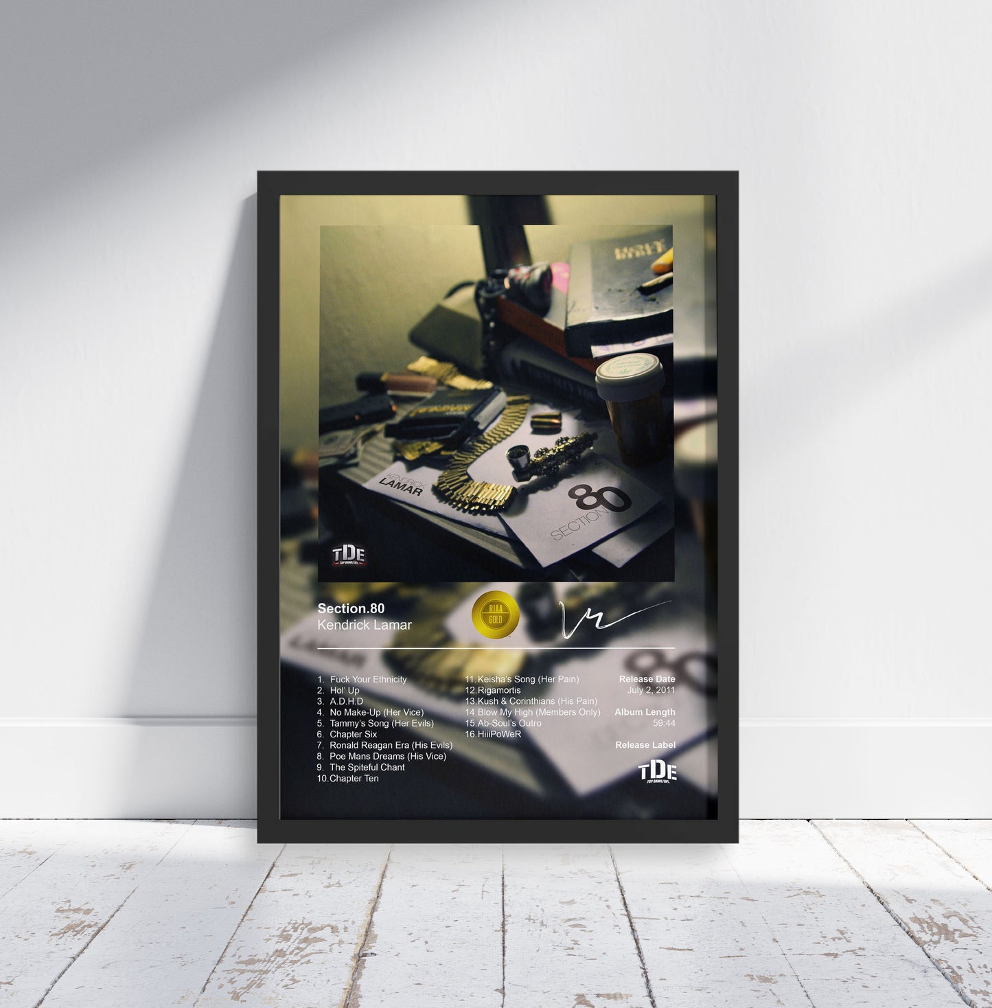 Kendrick Lamar Poster - Section.80 Album Cover Poster Print - STUDIO EDITION