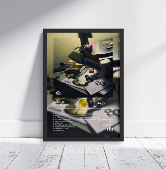 Kendrick Lamar Poster - Section.80 Album Cover Poster Print - STUDIO EDITION