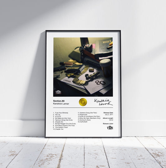 Kendrick Lamar Poster - Section.80 Album Cover Poster Print