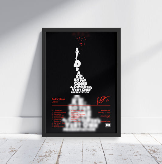 Drake Poster - So Far Gone Album Cover Poster Print - STUDIO EDITION