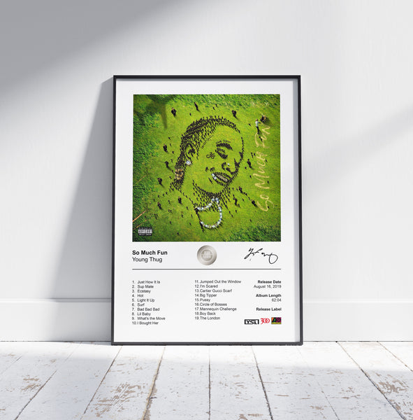【額縁付き】 so much fun / young thug A2ポスター Young Thug Poster - So Much Fun Album Cover Poster Print Hip Hop